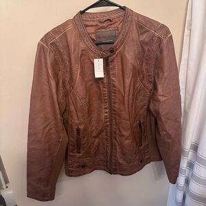 Maurices Tan Leather Jacket